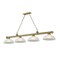 Z-Lite Cordon 4 Light Billiard, Rubbed Brass & White Linen 2306-4RB-DWL14 - alternate 1